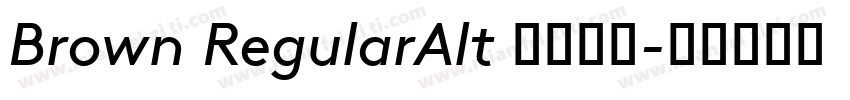 Brown RegularAlt 语言英文字体转换